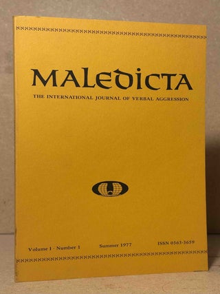 Item #107208 Maledicta : The International Journal of Verbal Aggression _ Volume I Number 1...