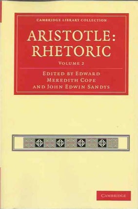 Item #37399 Aristotle: Rhetoric, Volume 2. Edward Meredith ed Cope