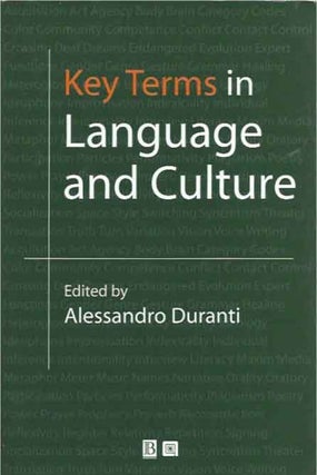 Item #41066 Key Terms in Language and Culture. Alessandro Duranti, ed