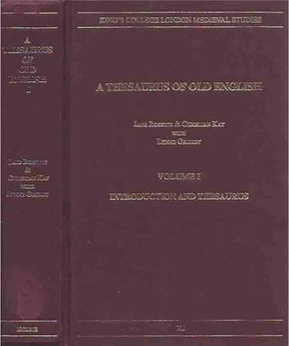 Item #43410 A Thesaurus of Old English in Two Volumes__Volume 1: Introduction and...