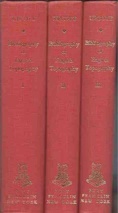 Item #44202 Bibliography of English Topography__ Three Volumes. William Upcott