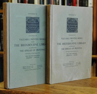 Item #44433 Catalogue of Valuable Printed Books from The Broxbourne Library illustrating The...