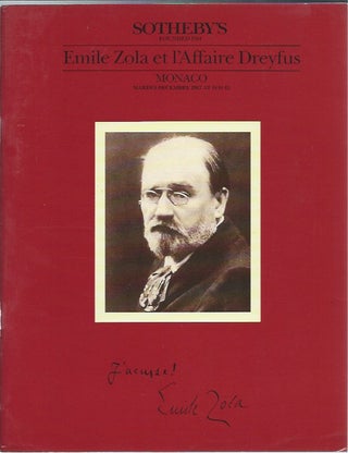 Item #47585 Emile Zola et l'Affaire Dreyfus : Lettres et Manuscrits. Th Escaut-Marquet