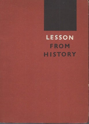 Item #50759 Lesson from History _ Documents Concerning Nazi Policies for Germanisation and...