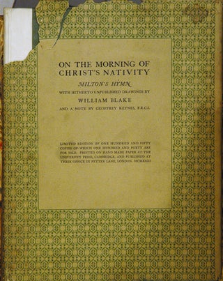 Item #54008 On the Morning of Christ's Nativity__Milton's Hymn with hitherto unpublished drawings...
