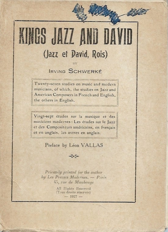 Item #56360 Kings Jazz and David__Jazz et David, Rois. Irving Schwerke.