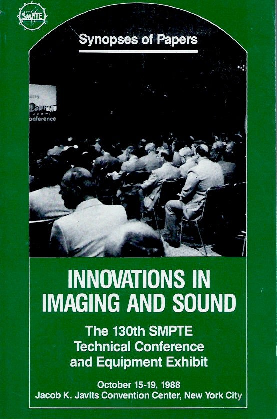 Item #57372 Innovations in Imaging and Sound _ Synopses of Papers 130th SMPTE Technical Conference and Equipment Exhibit. na.
