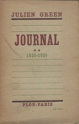 Item #59762 Journal 1935-1939. Julien Green