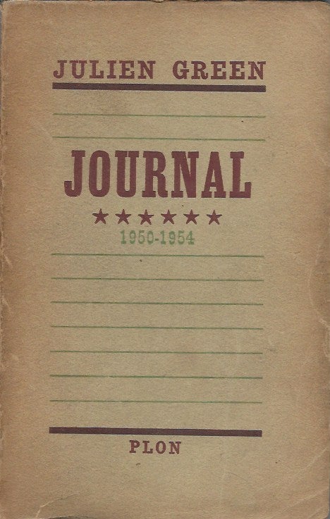 Item #59764 Journal 1950-1954. Julien Green.