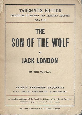 Item #61972 The Son of the Wolf. Jack London.