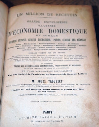 Grande Encyclopedie Illustree d'Economie Domestique et Rurale (Volumes I + II)