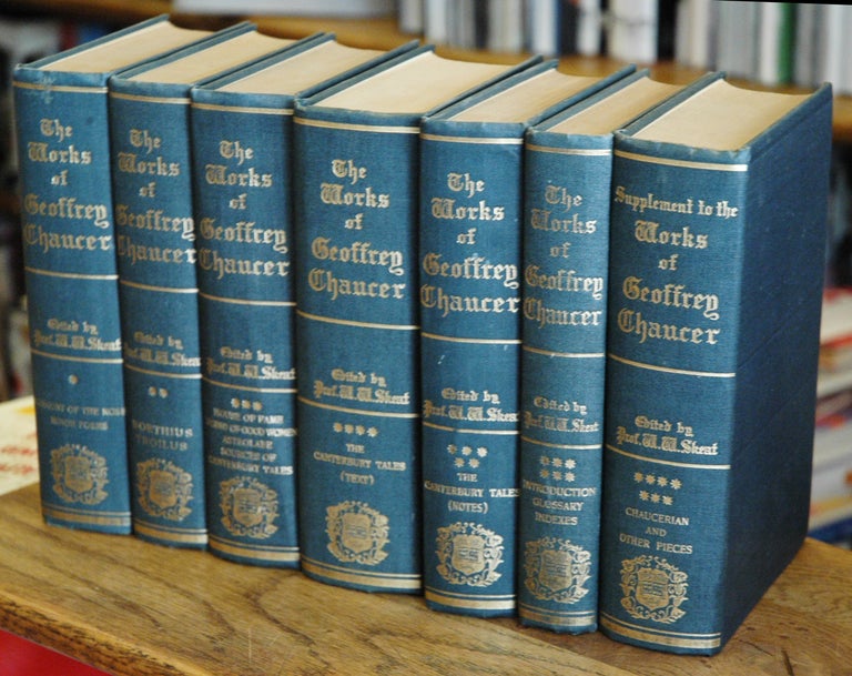 Item #63105 The Works of Geoffrey Chaucer (7 Volumes). Geoffrey Chaucer, W. W. Skeat.