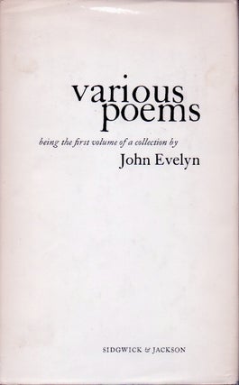 Item #63188 Various Poems. John Evelyn