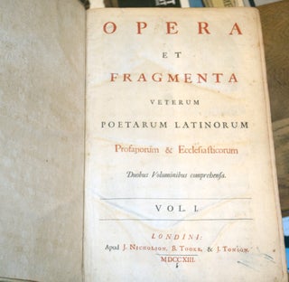 Opera et fragmenta veterum poetarum latinorum. Volume 1.