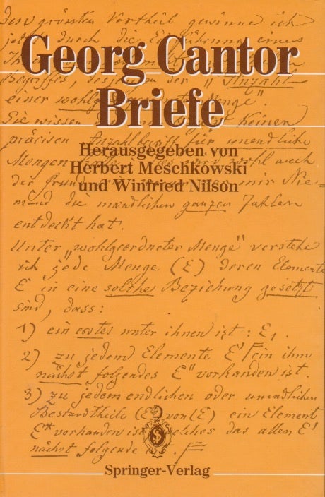 Item #65975 George Cantor Briefe. Herbert Meschkowski, Winfried Nilson.