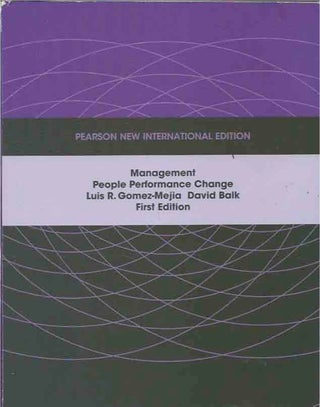 Item #66251 Management__People Performance Change__First Edition__New International Edition. Luis...