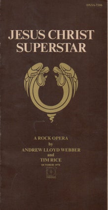 Item #68341 Jesus Christ Superstar _ A Rock Opera. Andrew Lloyd Webber, Tim Rice