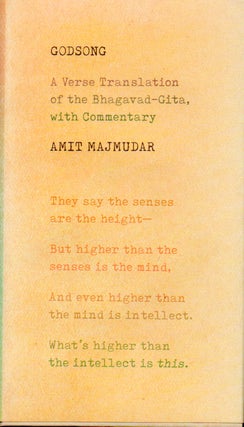Item #70108 Godsong _ A Verse Translation of the Bhagavad-Gita, With Comentary. Amit Majmudar