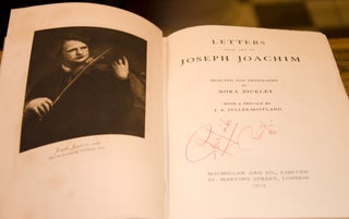 Letters From and To Joseph Joachim