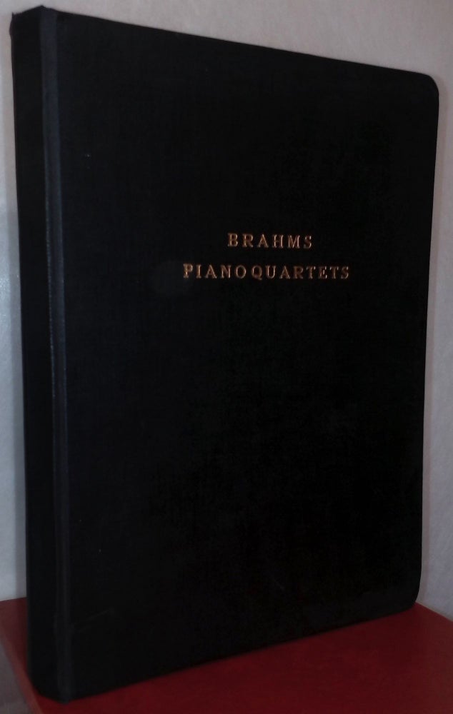 Item #75008 Brahms _ Quartette Fur Klavier, Violine, Viola Und Violoncello. Georg Schumann.