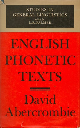 Item #75336 English Phonetic Texts. David Abercrombie