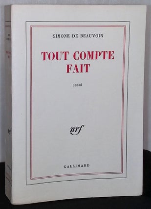 Item #75587 Tout Compte Fait _ essai. Simone De Beauvoir