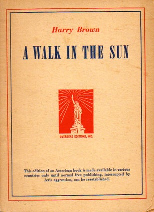 Item #77345 A Walk in the Sun. Harry Brown
