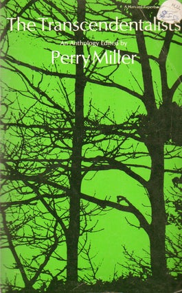 Item #78257 The Transcendentalists. Perry Miller, essays