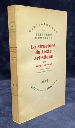 Item #78667 La Structure du Texte Artistique. Iouri Lotman