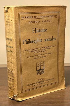 Item #82347 Histoire et Philosophie sociales. Georges Valois