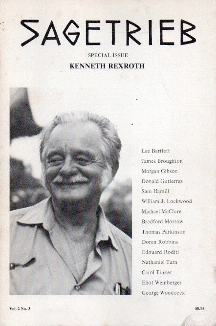 Item #82529 Sagetrieb _ Vol. 2 No. 3 Winter 1983 Special Issue Kenneth Rexroth. Basil Bunting, George Oppen.