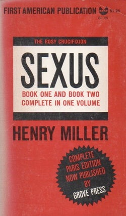Item #84133 Sexus. Henry Miller