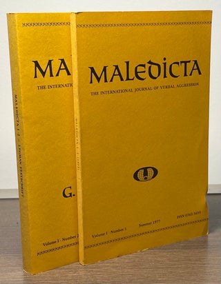 Item #84603 Maledicta _ The International Journal of Verbal Aggression Volume 1 Number 1 & 2...
