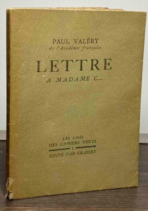 Item #86923 Lettre_ a Madame C. Paul Valery, Bernard Grasset