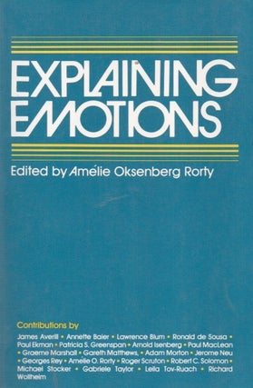 Item #88527 Explaining Emotions. Amelie Oksenberg Rorty, text