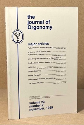 Item #94052 The Journal of Orgonomy_ Volume 23 Number 2 November, 1989. Wilhelm Reich, text