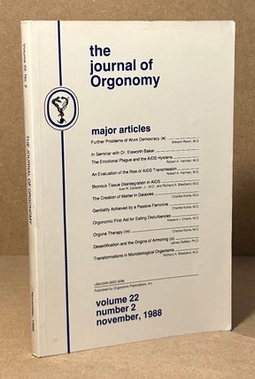 Item #94054 The Journal of Orgonomy_ Volume 22 Number 2 November, 1988. Wilhelm Reich, text