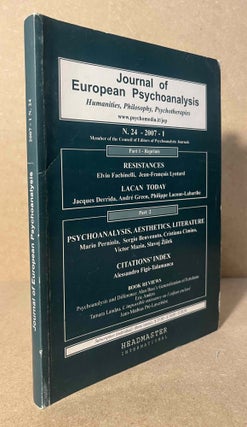 Item #94156 Journal of European Psychoanalysis _ 24 _ Part 1 _ Reprints. Elvio Fachinelli, text