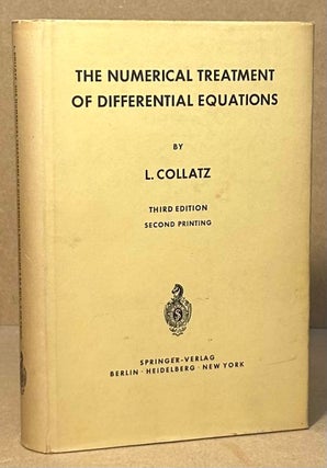 Item #94765 The Numerical Treatment of Differential Equations. L. Collatz
