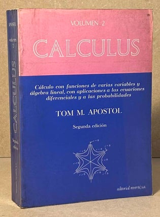Item #95475 Calculus _ Volumen 2 segunda edition. Tom M. Apostol