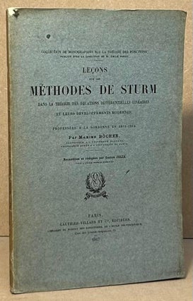 Item #95730 Lecons sur les Methodes de Sturm _ Dans La Theorie des Equations Differentielles...