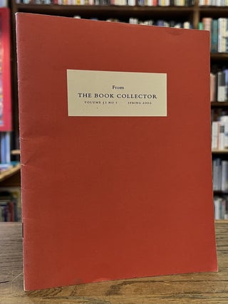 Item #96598 From the Book Collector _ Volume 51 No 1 _ The Obelisk Press Imprint, 1931-50. James...