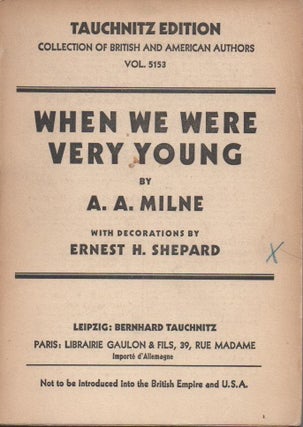 Item #P8689 When We Were Very Young__with decorations by Ernest H. Shephard. A. A. Milne